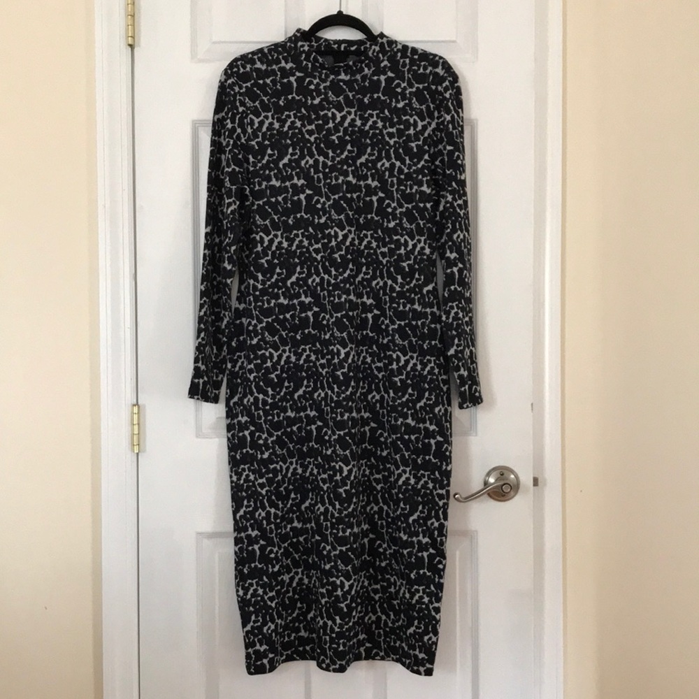 NEW Ted Baker Long Sleeve Leopard Print Body Con Dress